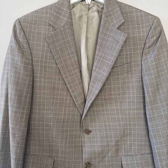 Brooks Brothers Sport Coat Mens 40R Loro Piana Wool Plaid Blazer Jacket Canada - Picture 1 of 16